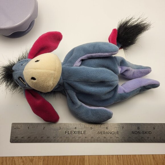 Vintage Walt Disney Company Eeyore Stuffed Plush 9" Donkey Beanie - Picture 13 of 16